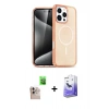 MARSİLYAN™- iPhone 16 Pro Max Kılıf Nova Asil Prime - Siyah Bilvis 5in1 5D Magic Hayalet Cam Ekran Koruyucu + Raze Metal Kamera Lens - NLGY