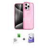 MARSİLYAN™- iPhone 16 Pro Max Kılıf Nova Asil Prime - Siyah Bilvis 5in1 5D Magic Hayalet Cam Ekran Koruyucu + Raze Metal Kamera Lens - BZ