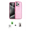 MARSİLYAN™- iPhone 16 Pro Max Kılıf Nova Asil Prime - Siyah Bilvis Hayalet Cam Ekran Koruyucu + Beyaz Raze Metal Kamera Lens