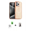 MARSİLYAN™- iPhone 16 Pro Max Kılıf Nova Asil Prime - Siyah Bilvis Hayalet Cam Ekran Koruyucu + Beyaz Raze Metal Kamera Lens