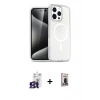 MARSİLYAN™- iPhone 16 Pro Max Kılıf Nova Asil Prime - Siyah Bilvis Hayalet Cam Ekran Koruyucu + Bilvis Titan Kamera Lens - TMGI