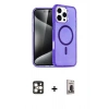 MARSİLYAN™- iPhone 16 Pro Max Kılıf Nova Asil Prime - Siyah Bilvis Hayalet Cam Ekran Koruyucu + PVD Metal Kamera Lens - GD