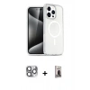 MARSİLYAN™- iPhone 16 Pro Max Kılıf Nova Asil Prime - Siyah Bilvis Hayalet Cam Ekran Koruyucu + Pers Alüminyum Kamera Lens - GI