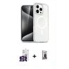 MARSİLYAN™- iPhone 16 Pro Max Kılıf Nova Asil Prime - Siyah Bilvis Hayalet Cam Ekran Koruyucu + Bilvis Titan Kamera Lens - GS