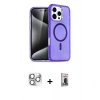 MARSİLYAN™- iPhone 16 Pro Max Kılıf Nova Asil Prime - Siyah Bilvis Hayalet Cam Ekran Koruyucu + Pers Alüminyum Kamera Lens - GS