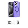 MARSİLYAN™- iPhone 16 Pro Max Kılıf Nova Asil Prime - Siyah Bilvis Hayalet Cam Ekran Koruyucu + Siyah PVD Metal Kamera Lens
