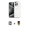 MARSİLYAN™- iPhone 16 Pro Max Kılıf Nova Asil Prime - Siyah Buffer Cam Ekran Koruyucu + PVD Metal Kamera Lens - GD