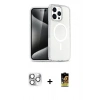 MARSİLYAN™- iPhone 16 Pro Max Kılıf Nova Asil Prime - Siyah Buffer Cam Ekran Koruyucu + Pers Alüminyum Kamera Lens - GS