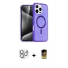 MARSİLYAN™- iPhone 16 Pro Max Kılıf Nova Asil Prime - Siyah Buffer Cam Ekran Koruyucu + Pers Alüminyum Kamera Lens - GS
