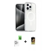 MARSİLYAN™- iPhone 16 Pro Max Kılıf Nova Asil Prime - Siyah Buffer Cam Ekran Koruyucu + Raze Metal Kamera Lens - BZ