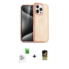 MARSİLYAN™- iPhone 16 Pro Max Kılıf Nova Asil Prime - Siyah Buffer Cam Ekran Koruyucu + Raze Metal Kamera Lens - BZ