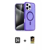 MARSİLYAN™- iPhone 16 Pro Max Kılıf Nova Asil Prime - Siyah Buffer Cam Ekran Koruyucu + PVD Metal Kamera Lens - SH
