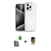MARSİLYAN™- iPhone 16 Pro Max Kılıf Nova Asil Prime - Siyah Buffer Cam Ekran Koruyucu + Raze Metal Kamera Lens - SH