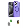MARSİLYAN™- iPhone 16 Pro Max Kılıf Nova Asil Prime - Siyah Buffer Cam Ekran Koruyucu + Raze Metal Kamera Lens - SH