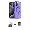 MARSİLYAN™- iPhone 16 Pro Max Kılıf Nova Asil Prime - Siyah Buffer Hayalet Cam Ekran Koruyucu + Bilvis Titan Kamera Lens - SH