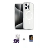 MARSİLYAN™- iPhone 16 Pro Max Kılıf Nova Asil Prime - Siyah Buffer Hayalet Cam Ekran Koruyucu + Bilvis Titan Kamera Lens - SH