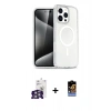 MARSİLYAN™- iPhone 16 Pro Max Kılıf Nova Asil Prime - Siyah Buffer Hayalet Cam Ekran Koruyucu + Bilvis Titan Kamera Lens - GS