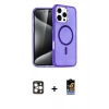 MARSİLYAN™- iPhone 16 Pro Max Kılıf Nova Asil Prime - Siyah Buffer Hayalet Cam Ekran Koruyucu + PVD Metal Kamera Lens - GD