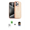 MARSİLYAN™- iPhone 16 Pro Max Kılıf Nova Asil Prime - Siyah Buffer Hayalet Cam Ekran Koruyucu + Raze Metal Kamera Lens - BZ