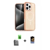 MARSİLYAN™- iPhone 16 Pro Max Kılıf Nova Asil Prime - Siyah Buffer Hayalet Cam Ekran Koruyucu + Raze Metal Kamera Lens - SH
