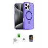 MARSİLYAN™- iPhone 16 Pro Max Kılıf Nova Asil Prime - Siyah Buffer Hayalet Cam Ekran Koruyucu + Raze Metal Kamera Lens - BZ