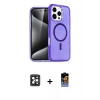 MARSİLYAN™- iPhone 16 Pro Max Kılıf Nova Asil Prime - Siyah Buffer Hayalet Cam Ekran Koruyucu + Siyah PVD Metal Kamera Lens