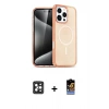MARSİLYAN™- iPhone 16 Pro Max Kılıf Nova Asil Prime - Siyah Buffer Hayalet Cam Ekran Koruyucu + Siyah PVD Metal Kamera Lens