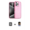MARSİLYAN™- iPhone 16 Pro Max Kılıf Nova Asil Prime - Siyah Buffer Hayalet Cam Ekran Koruyucu + Siyah PVD Metal Kamera Lens