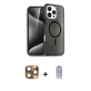 MARSİLYAN™- iPhone 16 Pro Max Kılıf Nova Asil Prime - Siyah Joko Magic 5D Cam + Pers Alüminyum Kamera Lens - CLTM