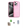 MARSİLYAN™- iPhone 16 Pro Max Kılıf Nova Asil Prime - Siyah Joko Magic 5D Cam + Çöl Titanyum Raze Metal Kamera Lens
