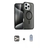 MARSİLYAN™- iPhone 16 Pro Max Kılıf Nova Asil Prime - Siyah Joko Magic 5D Cam + Gold PVD Metal Kamera Lens
