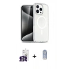 MARSİLYAN™- iPhone 16 Pro Max Kılıf Nova Asil Prime - Siyah Joko Magic 5D Cam + Gümüş Bilvis Titan Kamera Lens
