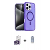MARSİLYAN™- iPhone 16 Pro Max Kılıf Nova Asil Prime - Siyah Joko Magic 5D Cam + Gümüş Bilvis Titan Kamera Lens