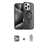 MARSİLYAN™- iPhone 16 Pro Max Kılıf Nova Asil Prime - Siyah Joko Magic 5D Cam + PVD Metal Kamera Lens - GS