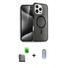 MARSİLYAN™- iPhone 16 Pro Max Kılıf Nova Asil Prime - Siyah Joko Magic 5D Cam + Raze Metal Kamera Lens - SH