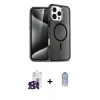 MARSİLYAN™- iPhone 16 Pro Max Kılıf Nova Asil Prime - Siyah Joko Magic 5D Cam + Bilvis Titan Kamera Lens - SH