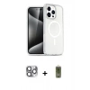 MARSİLYAN™- iPhone 16 Pro Max Kılıf Nova Asil Prime - Siyah Joko Magic 5D Hayalet Cam + Pers Alüminyum Kamera Lens - GI