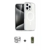 MARSİLYAN™- iPhone 16 Pro Max Kılıf Nova Asil Prime - Siyah Joko Magic 5D Hayalet Cam + Pers Alüminyum Kamera Lens - GS