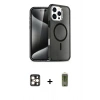 MARSİLYAN™- iPhone 16 Pro Max Kılıf Nova Asil Prime - Siyah Joko Magic 5D Hayalet Cam + PVD Metal Kamera Lens - GD