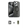 MARSİLYAN™- iPhone 16 Pro Max Kılıf Nova Asil Prime - Siyah Joko Magic 5D Hayalet Cam + PVD Metal Kamera Lens - GS