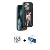 MARSİLYAN™- iPhone 16 Pro Max Kılıf Nova Form Koleksiyonu - Siyah 3D Antistatik Cam Ekran Koruyucu + Pers Alüminyum Kamera Lens - GS