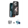 MARSİLYAN™- iPhone 16 Pro Max Kılıf Nova Form Koleksiyonu - Siyah 3D Antistatik Cam Ekran Koruyucu + Pers Alüminyum Kamera Lens - GI