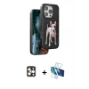 MARSİLYAN™- iPhone 16 Pro Max Kılıf Nova Form Koleksiyonu - Siyah 3D Antistatik Cam Ekran Koruyucu + PVD Metal Kamera Lens - GD