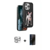 MARSİLYAN™- iPhone 16 Pro Max Kılıf Nova Form Koleksiyonu - Siyah 3D Antistatik Hayalet Cam Ekran Koruyucu + Pers Alüminyum Kamera Lens - GS