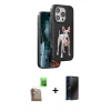 MARSİLYAN™- iPhone 16 Pro Max Kılıf Nova Form Koleksiyonu - Siyah 3D Antistatik Hayalet Cam Ekran Koruyucu + Raze Metal Kamera Lens - CLTM