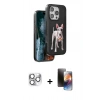 MARSİLYAN™- iPhone 16 Pro Max Kılıf Nova Form Koleksiyonu - Siyah 3D Antistatik Mat Seramik Nano Ekran Koruyucu + Pers Alüminyum Kamera Lens - GS