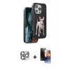 MARSİLYAN™- iPhone 16 Pro Max Kılıf Nova Form Koleksiyonu - Siyah 3D Antistatik Mat Seramik Nano Ekran Koruyucu + Pers Alüminyum Kamera Lens - GI