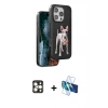 MARSİLYAN™- iPhone 16 Pro Max Kılıf Nova Form Koleksiyonu - Siyah 3D Antistatik Seramik Nano Ekran Koruyucu + PVD Metal Kamera Lens - GD
