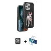 MARSİLYAN™- iPhone 16 Pro Max Kılıf Nova Form Koleksiyonu - Siyah 3D Antistatik Seramik Nano Ekran Koruyucu + PVD Metal Kamera Lens - SH