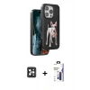 MARSİLYAN™- iPhone 16 Pro Max Kılıf Nova Form Koleksiyonu - Siyah Bilvis 3X AR Hayalet Cam Ekran Koruyucu + PVD Metal Kamera Lens - SH